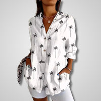 Inga | Women's Vintage Button Down Blouse in White
