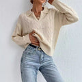 Ingeborg | Women's V-Neck Knit Sweater