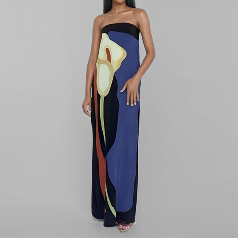 Inkeri | Women's Elegant Maxi Dress in Blue