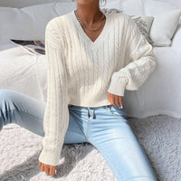 Iolanthe | Women's V-Neck Voluminous Knit Sweater