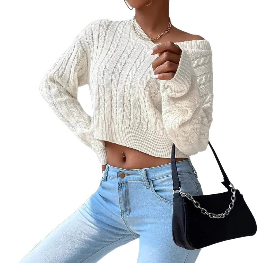 Iolanthe | Women's V-Neck Voluminous Knit Sweater