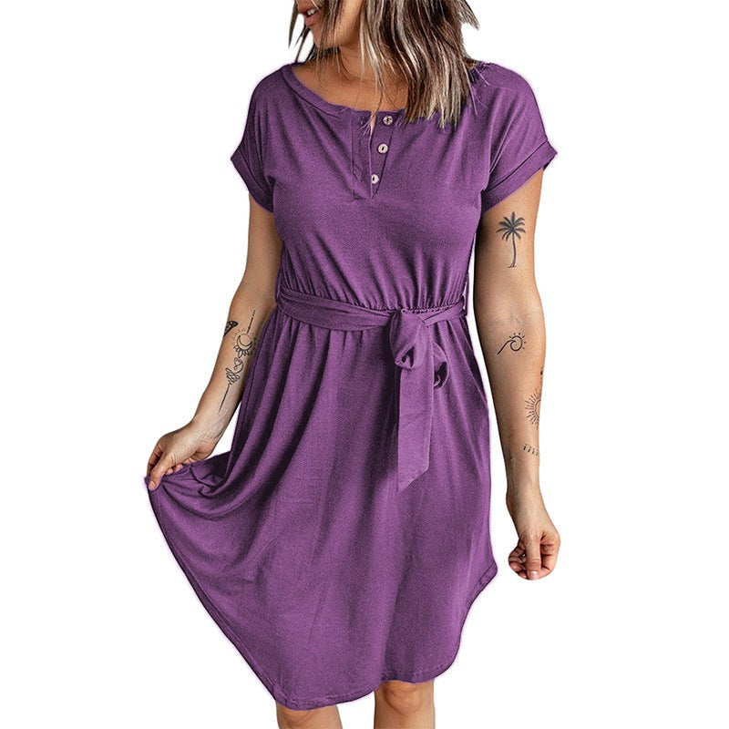 Iolanthea | Women's Waist Belt Belted Dress – Casual Dress