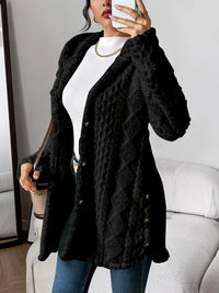Iona | Women's Hooded Casual Style Cardigan in Black