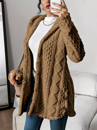 Iona | Women's Hooded Casual Style Cardigan in Brown
