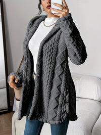 Iona | Women's Hooded Casual Style Cardigan in Gray