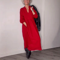 Iphigenia | Women's V-Neck Comfortable Elegant Maxi Dress
