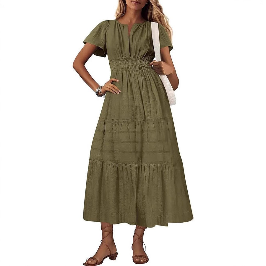 Irelia | Women's V-Neck Elegant Maxi Dress