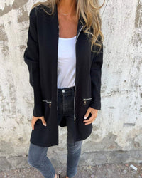 Irena | Women's Hooded Long Sleeve Cardigan in Black