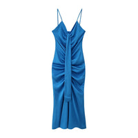 Irene | Women's Wrap Bodycon Elegant Dress in Blue