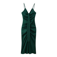 Irene | Women's Wrap Bodycon Elegant Dress in Green