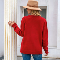 Irene | Women's Knit Sweater in Red