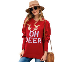 Irene | Women's Knit Sweater in Red