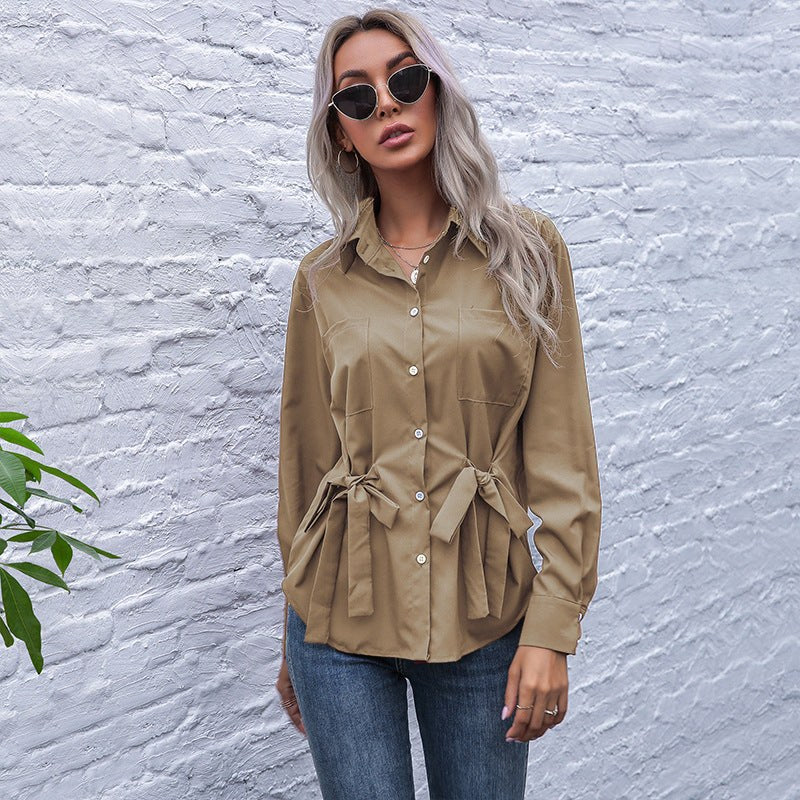 Irma | Women's Elegant Blouse in Khaki