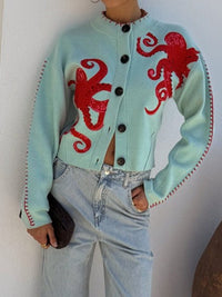 Isabeau | Women's Octopus Pattern Knit Cardigan