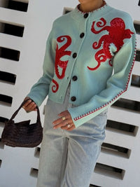 Isabeau | Women's Octopus Pattern Knit Cardigan