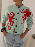 Isabeau | Women's Octopus Pattern Knit Cardigan
