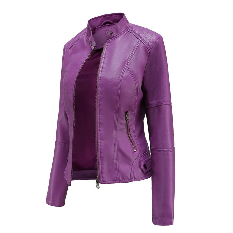 Isabella | Women's Stand Collar Zipper Pockets Jacket