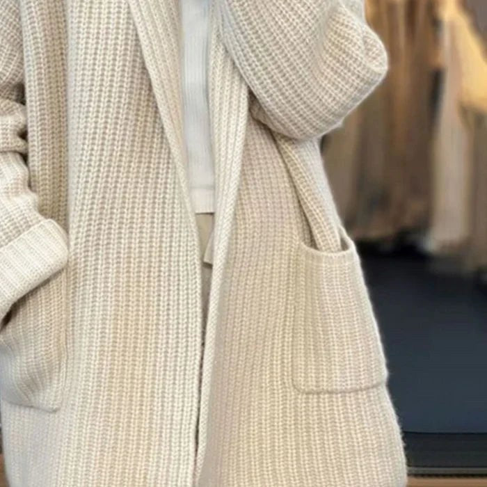 Isadora | Women's Open Front Knit Pockets Cardigan