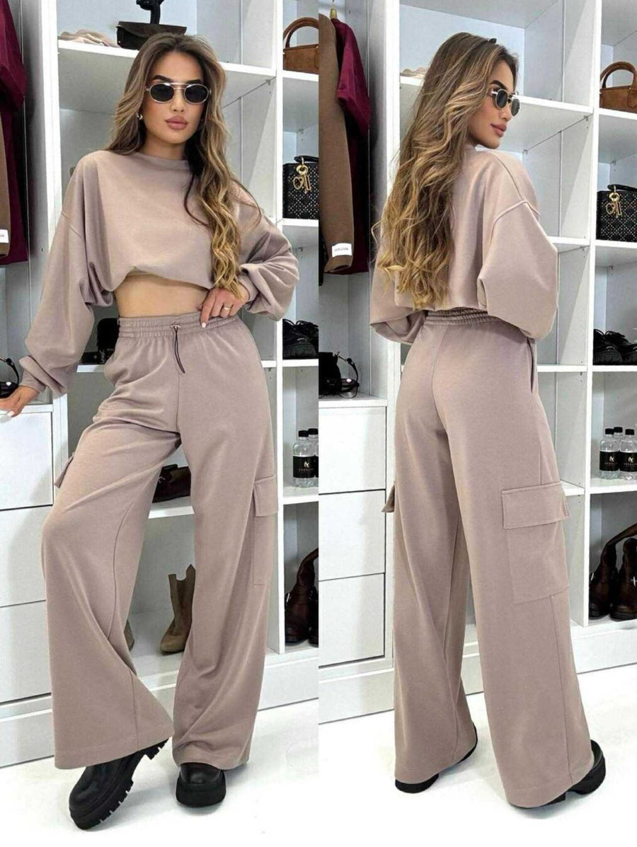 Isaure | Women's Wide Leg Top in Apricot