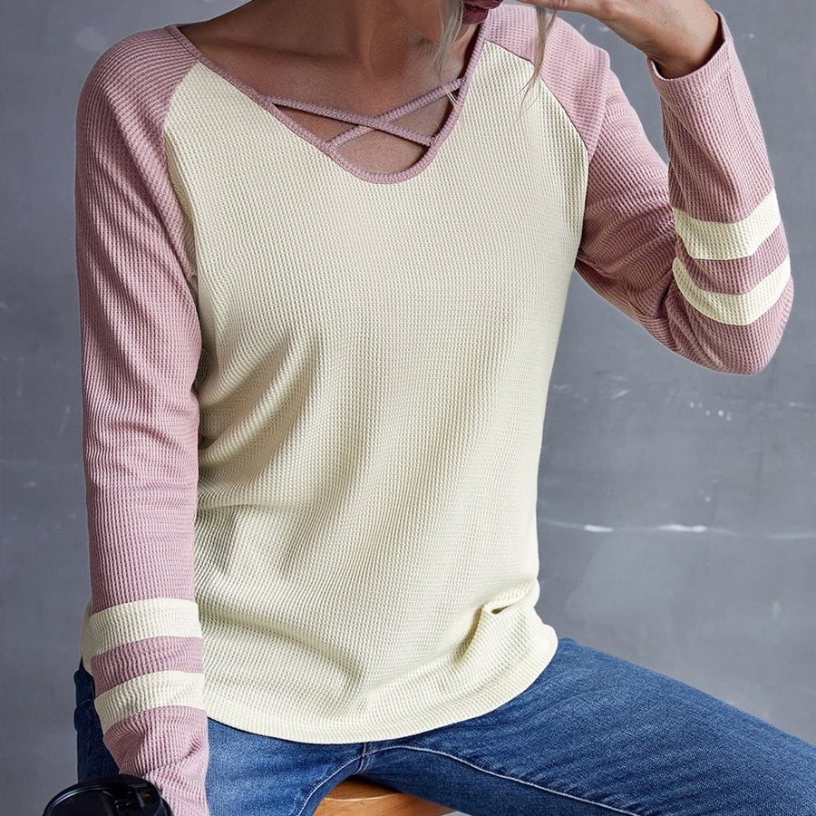 Iselda | Women's Long Sleeve Top in Apricot