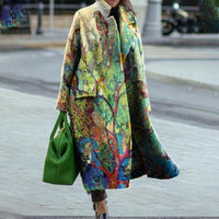 Iselin | Women's Floral Print Elegant Coat