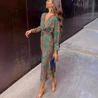 Iselin | Women's Wrap Floral Elegant Maxi Dress