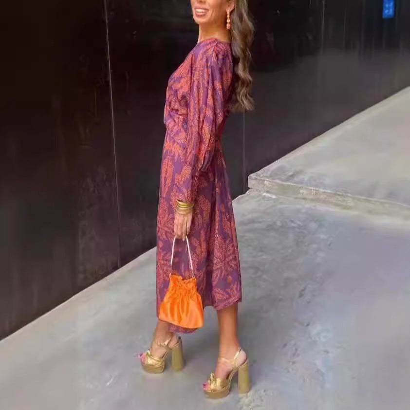 Iselin | Women's Wrap Floral Elegant Maxi Dress