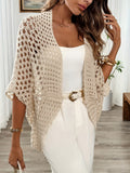 Iseult | Women's Open Knit Drape Cardigan