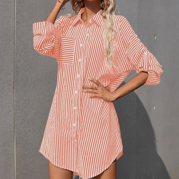 Isla | Women's Striped Shirt Dress