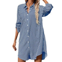 Isla | Women's Striped Shirt Dress