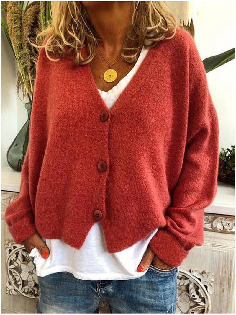 Isolde | Women's V-Neck Button Front Cardigan