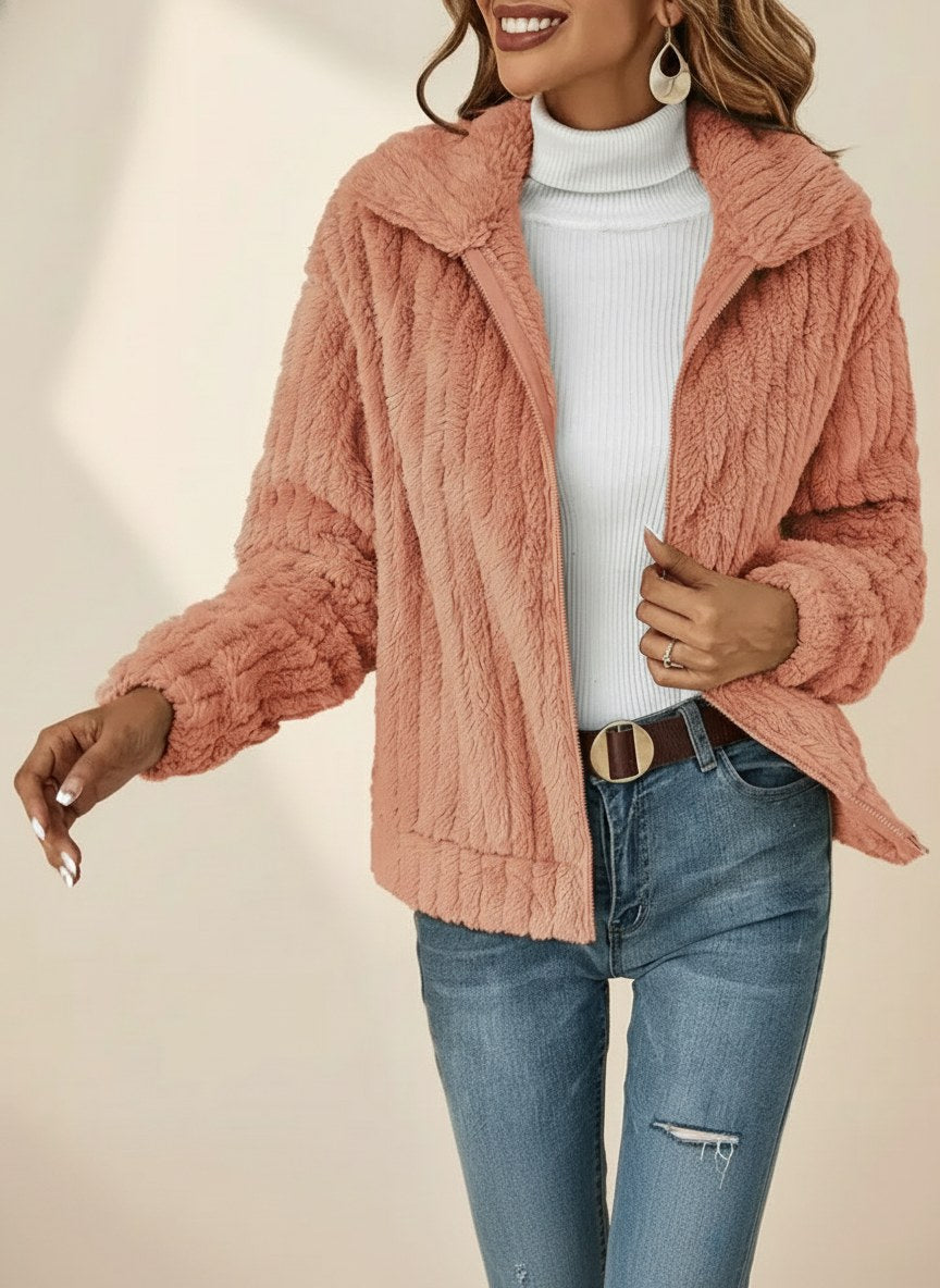 Ivana | Women's Zip Front Long Sleeve Cardigan
