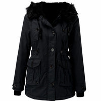 Ivy | Women's Thick Faux Fur Hooded Drawstring Parka Coat