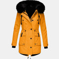 Ivy | Women's Thick Faux Fur Hooded Drawstring Parka Coat – Winter Jacket