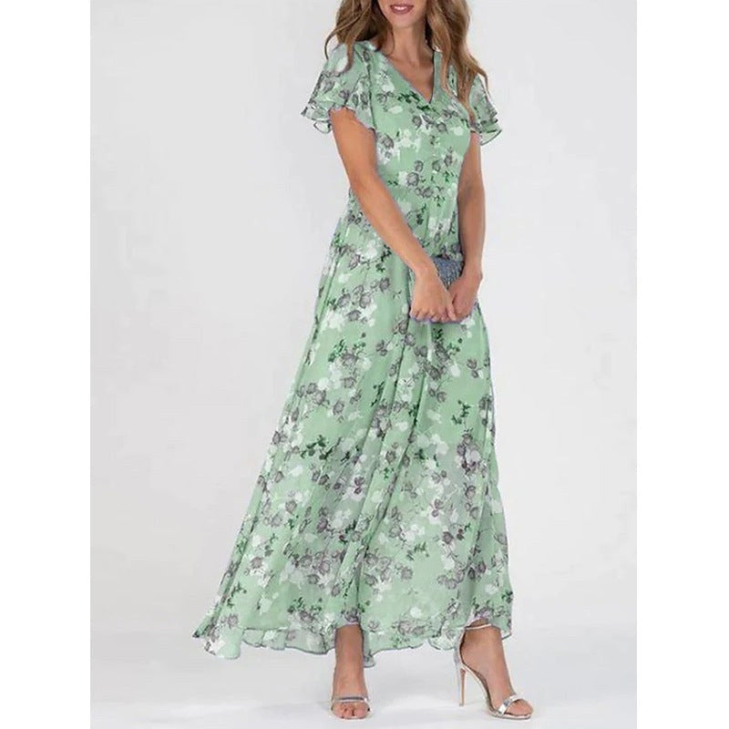 Izolda | Women's Sheer Floral Maxi Dress
