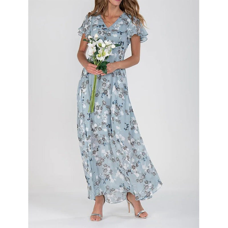 Izolda | Women's Sheer Floral Maxi Dress