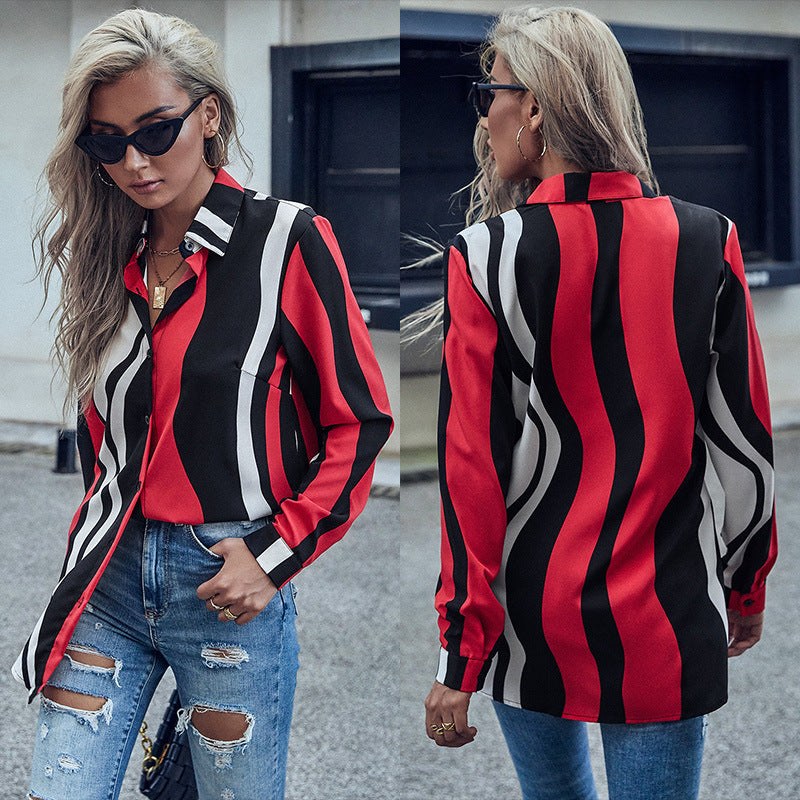 Izolda | Women's Modern Blouse in Red