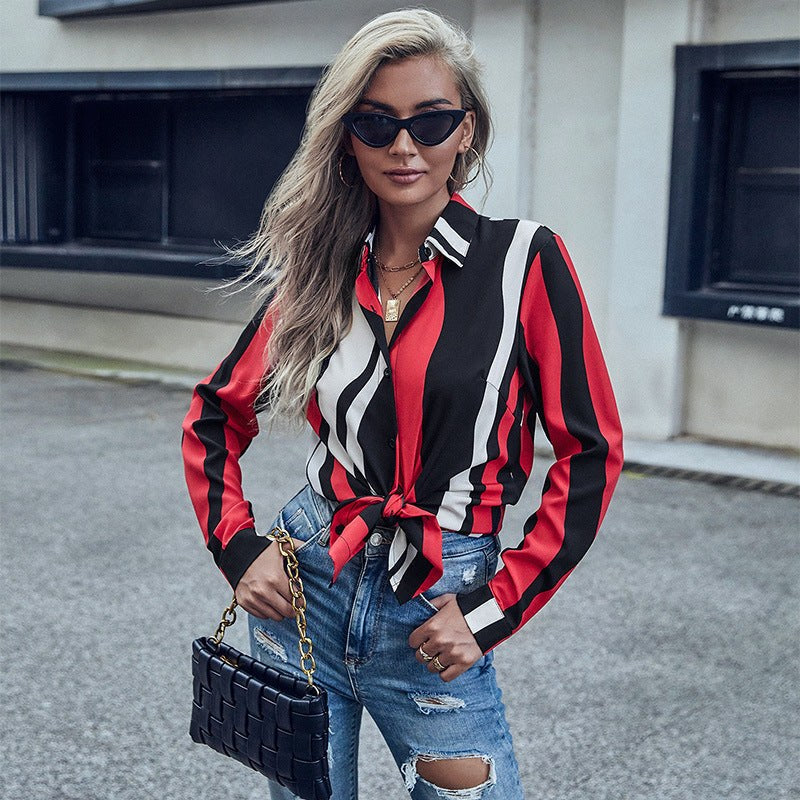 Izolda | Women's Modern Blouse in Red
