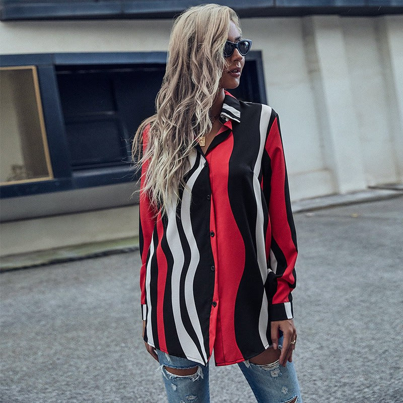 Izolda | Women's Modern Blouse in Red
