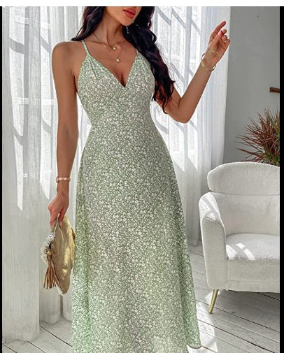 Jacobina | Women's V-Neck Floral Elegant Maxi Dress