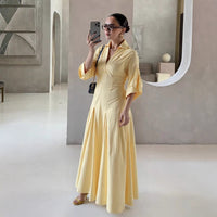 Jacqueline | Women's V-Neck Elegant Shirt Dress in Kleid