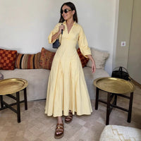 Jacqueline | Women's V-Neck Elegant Shirt Dress in Kleid
