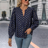 Jamesina | Women's Blouse in Dark Blue