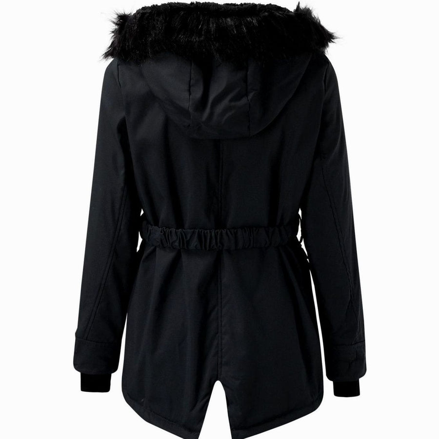 Janet | Women's Fitted Faux Fur Hooded Parka Winter Coat