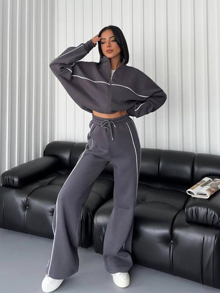 Janneke | Women's Two-Piece Set in Dark Gray