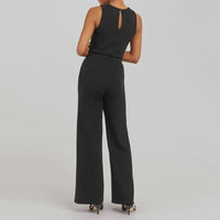 Jehanne | Women's Tie Waist Full Length Cut Jumpsuit