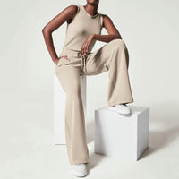 Jehanne | Women's Tie Waist Full Length Cut Jumpsuit