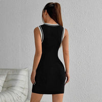 Jemima | Women's Bodycon Pockets Dress in Black