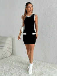 Jemima | Women's Bodycon Pockets Dress in Black