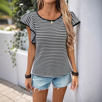 Jenifry | Women's Striped Top in Black